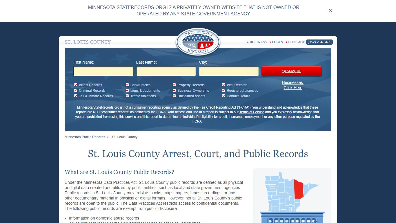 St. Louis County Arrest, Court, and Public Records