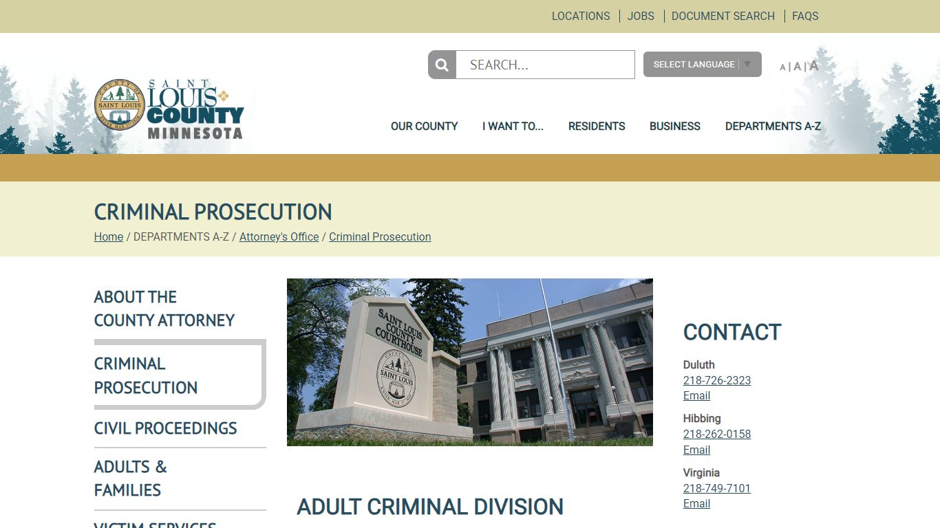 Criminal Prosecution - St. Louis County, Minnesota